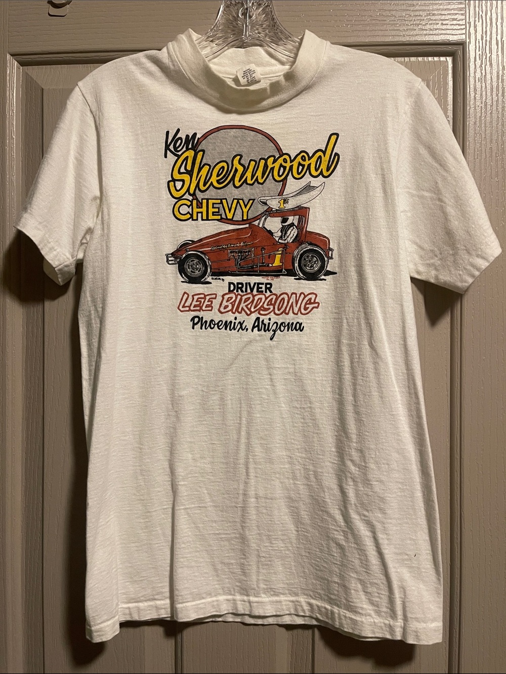VTG Ken Sherwood Race Car Driver Graphic Tee - White